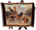 Pure Country Weavers Australian Terrier Aussie Blanket By Claudia Coleman - Gift For Dog Lovers - Tapestry Throw Woven From Cott