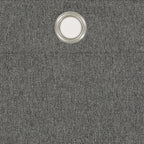 Eclipse Carter Draftstopper Light Filtering Grommet Lined Window Curtains For Living Room (2 Panels), 37 In X 84 In, Charcoal