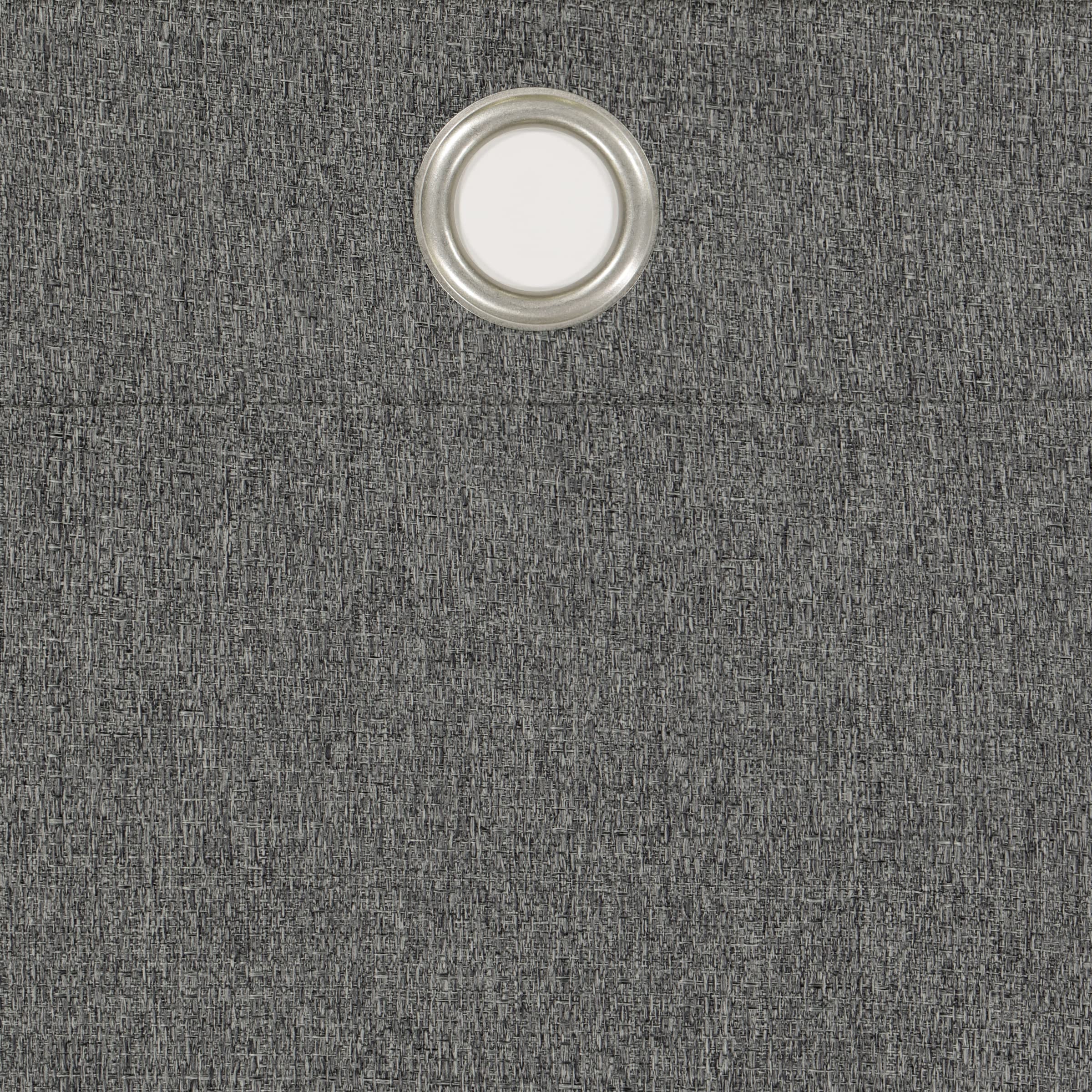 Eclipse Carter Draftstopper Light Filtering Grommet Lined Window Curtains For Living Room (2 Panels), 37 In X 84 In, Charcoal