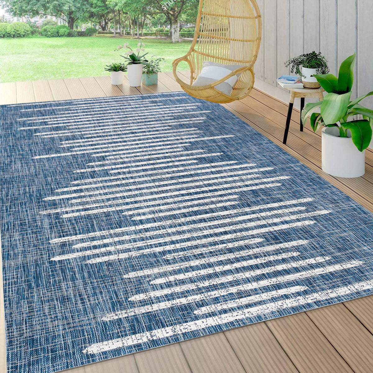 Jonathan Y Smb124C-4 Zolak Berber Stripe Geometric Indoor Outdoor Area-Rug Bohemian Contemporary Easy-Cleaning Bedroom Kitchen B