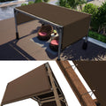 ColourTree 10 W x 12 L Brown Pergola Sun Shade Canopy Replacement Cover, Commercial Grade 260 GSM Cloth for Outdoor Patio, Inc