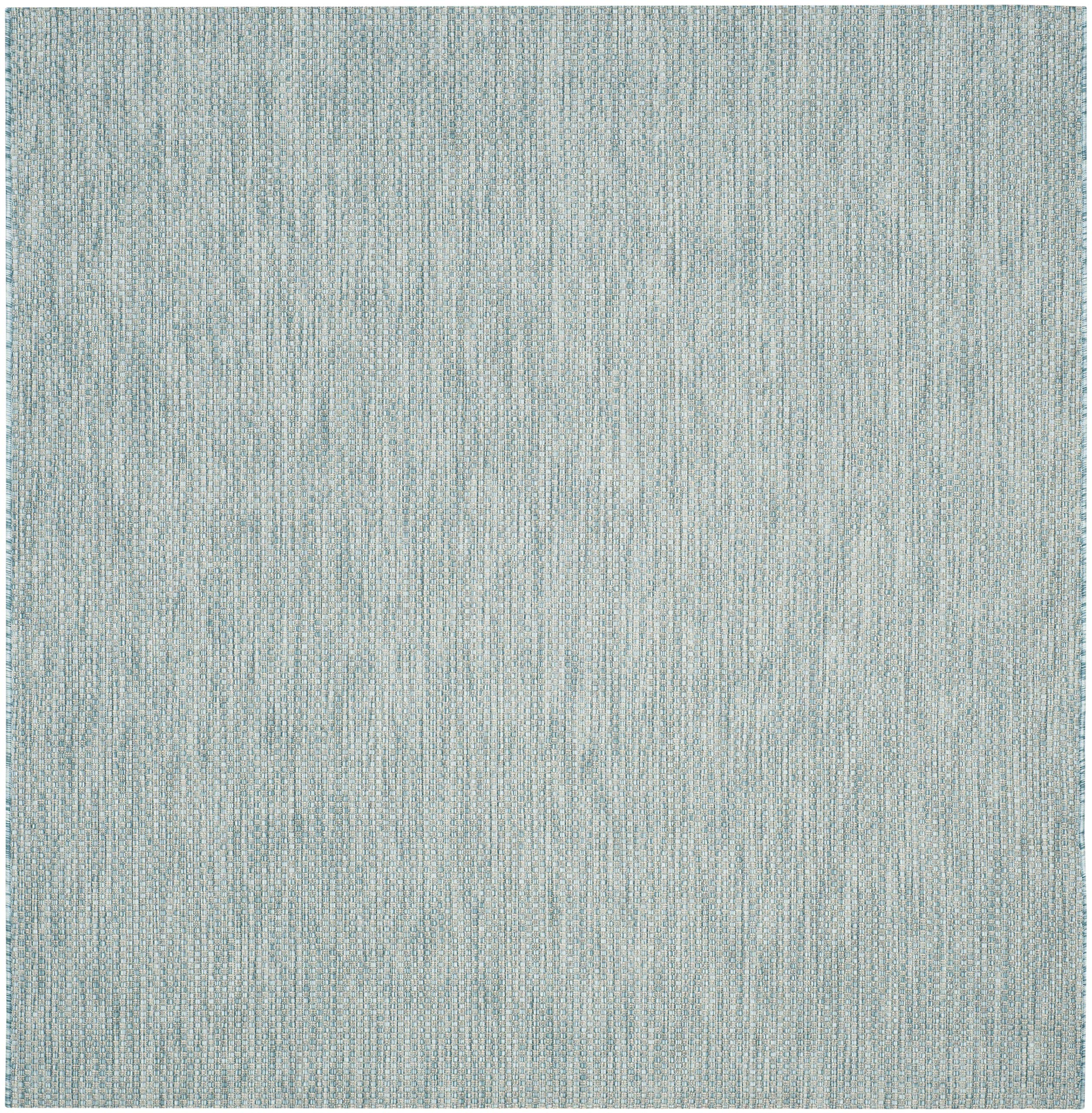 Safavieh Courtyard Collection 10' X 10' Square Aqua/Grey Cy8521 Indoor/Outdoor Waterproof Washable Mudroom Backyard Patio Area Rug