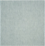 Safavieh Courtyard Collection 10' X 10' Square Aqua/Grey Cy8521 Indoor/Outdoor Waterproof Washable Mudroom Backyard Patio Area Rug