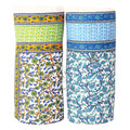CHHAARODIYA Jaipuri Rajasthani Traditional Pure Cotton Single Bed Soft Jaipuri Ac/Winter Quilt/Razai Floral Blue&Green Print (55
