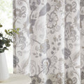 Kayne Studio Backtab Rod Pocket Jacobean Floral Semi Sheer Curtains Botanical Leaf Printed Vintage Farmhouse Curtains For Living