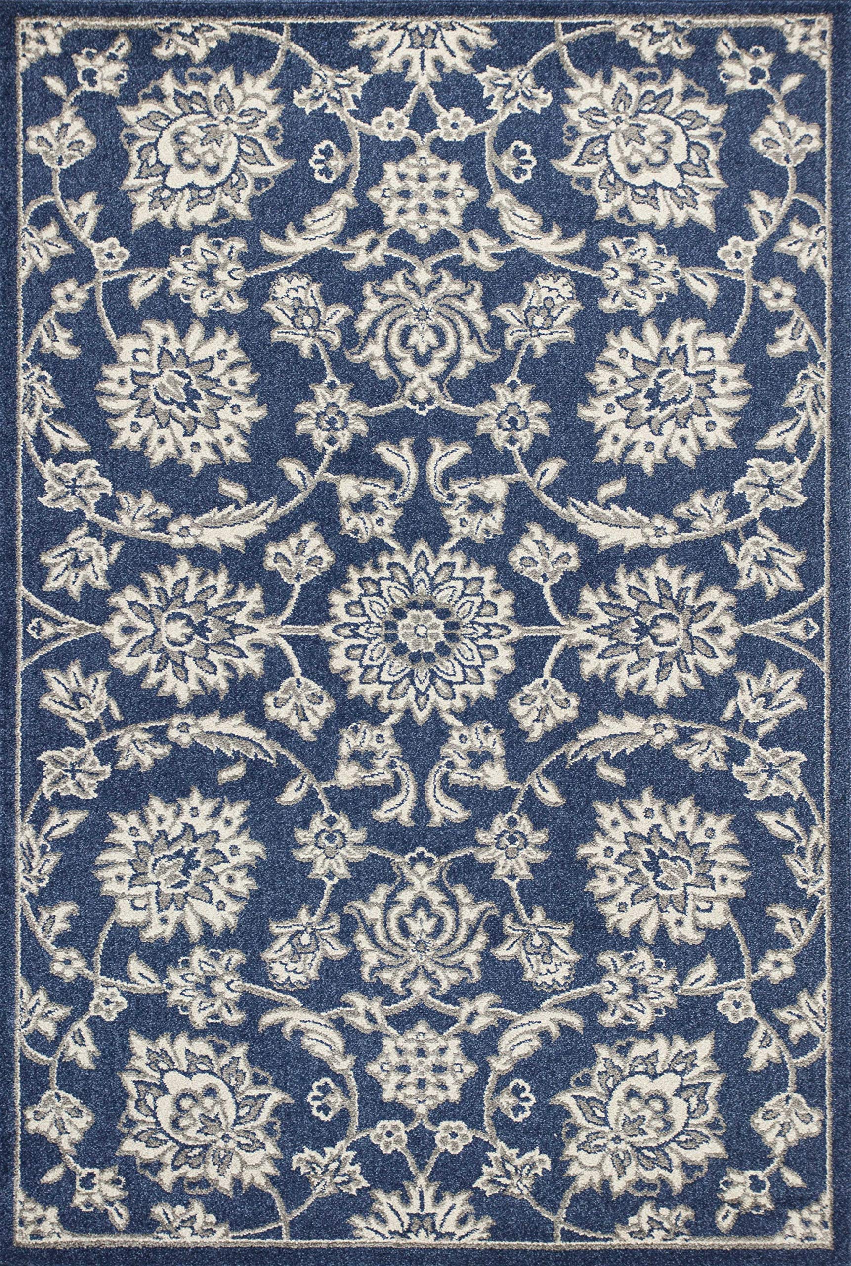 HomeRoots Decor 5'3' x 7'7' UV-Treated Polypropelene Denim Area Rug