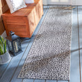 SAFAVIEH Courtyard Collection Runner Rug - 23 x 20, Grey & Black, Non-Shedding & Easy Care, Indoor/Outdoor & Washable-Ideal fo