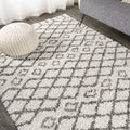 JONATHAN Y SHG104A-8 Algaida Moroccan Diamond Shag Indoor Area-Rug Bohemian Contemporary Modern Geometric Easy-Cleaning High Tra