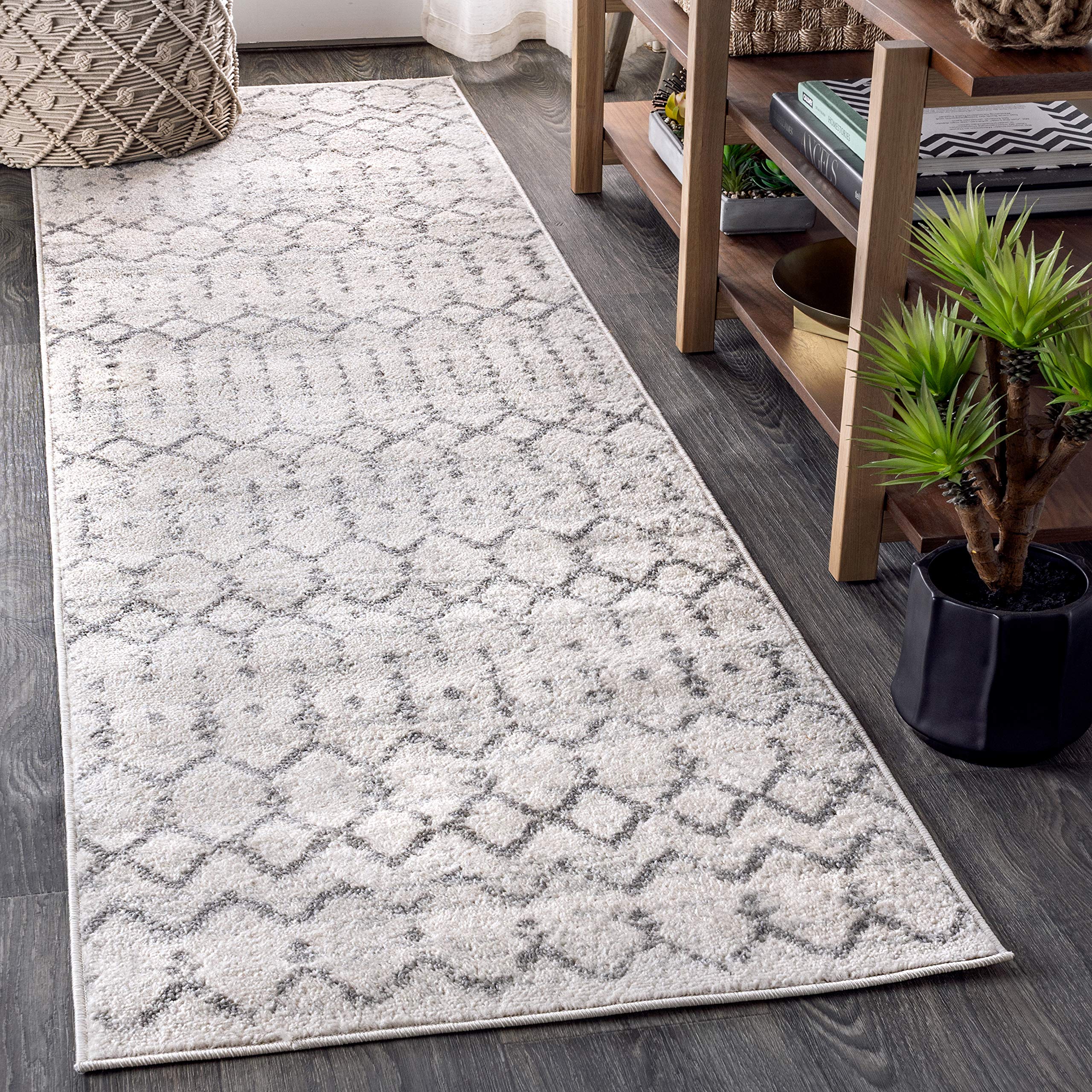 JONATHAN Y MOH101B-216 Moroccan HYPE Boho Vintage Diamond 2 ft. x 16 ft Runner-Rug, Bohemian, Southwestern, Casual, Transitional