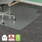 Lorell PlushMat Wide Lip Chairmat Chair Mat, Clear