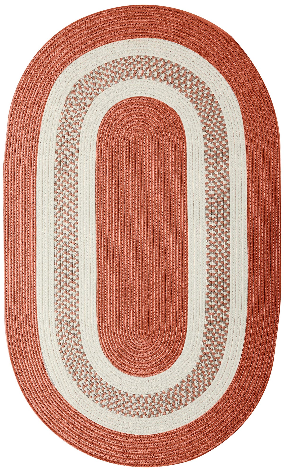 Crescent Oval Area Rug, 7&quot; X 9&quot;, Terracotta