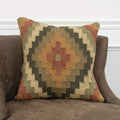 Rizzy Home | T05804 | Down Fill Decorative Pillow | 18"x18" Orange/Yellow/Red