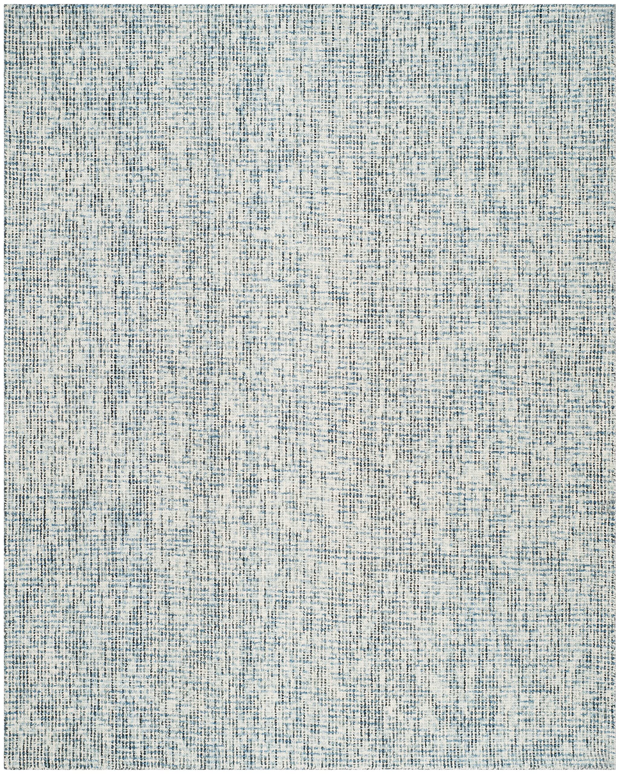 Safavieh Abstract Collection Area Rug - 5' X 8', Blue & Charcoal, Handmade Wool, Ideal For High Traffic Areas In Living Room, Be