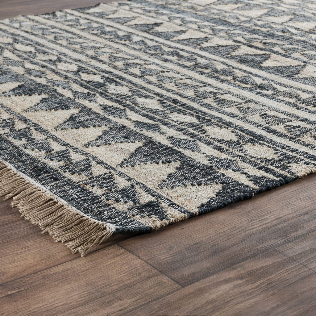 Kosas Home Camille Handwoven Jute Area Rug, Black