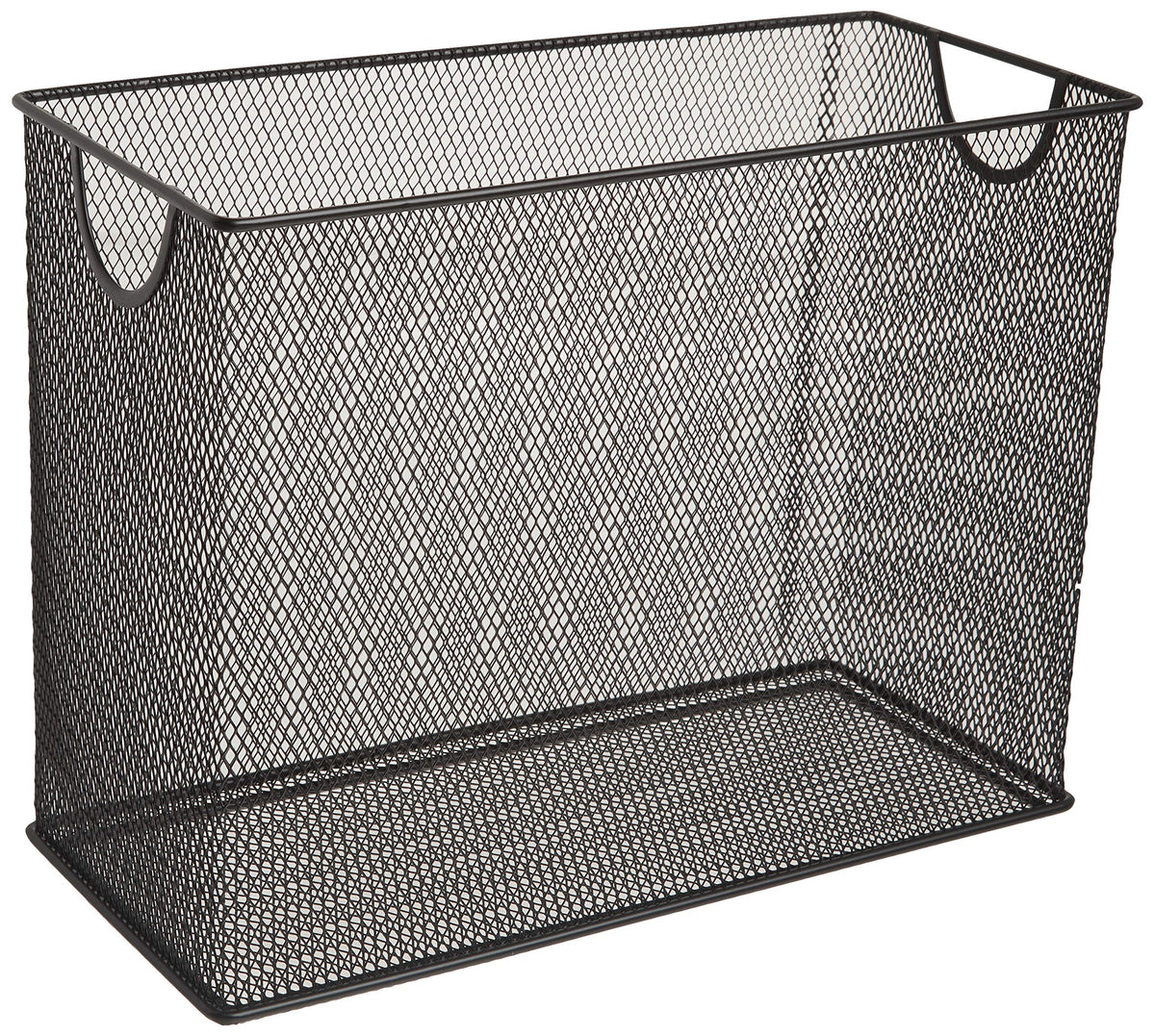 U Brands Mesh Steel Desktop Hanging File Holder, Letter Size, 12.4'' x 9.53'' x 5.5'', Black - 457U00-06