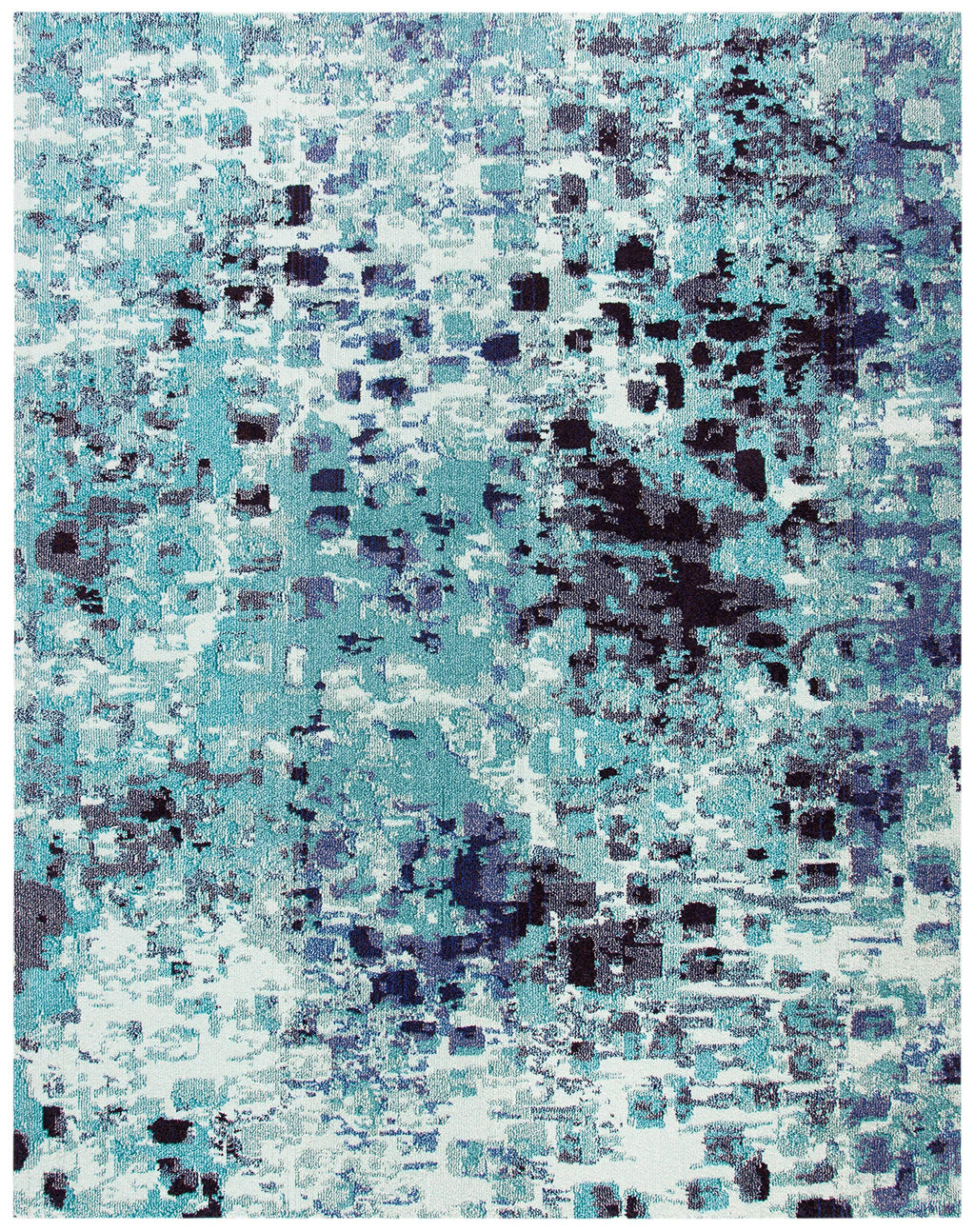 Safavieh Madison Collection Area Rug - 6' X 9', Turquoise & Navy, Boho Abstract Distressed Design, Non-Shedding & Easy Care, Ide