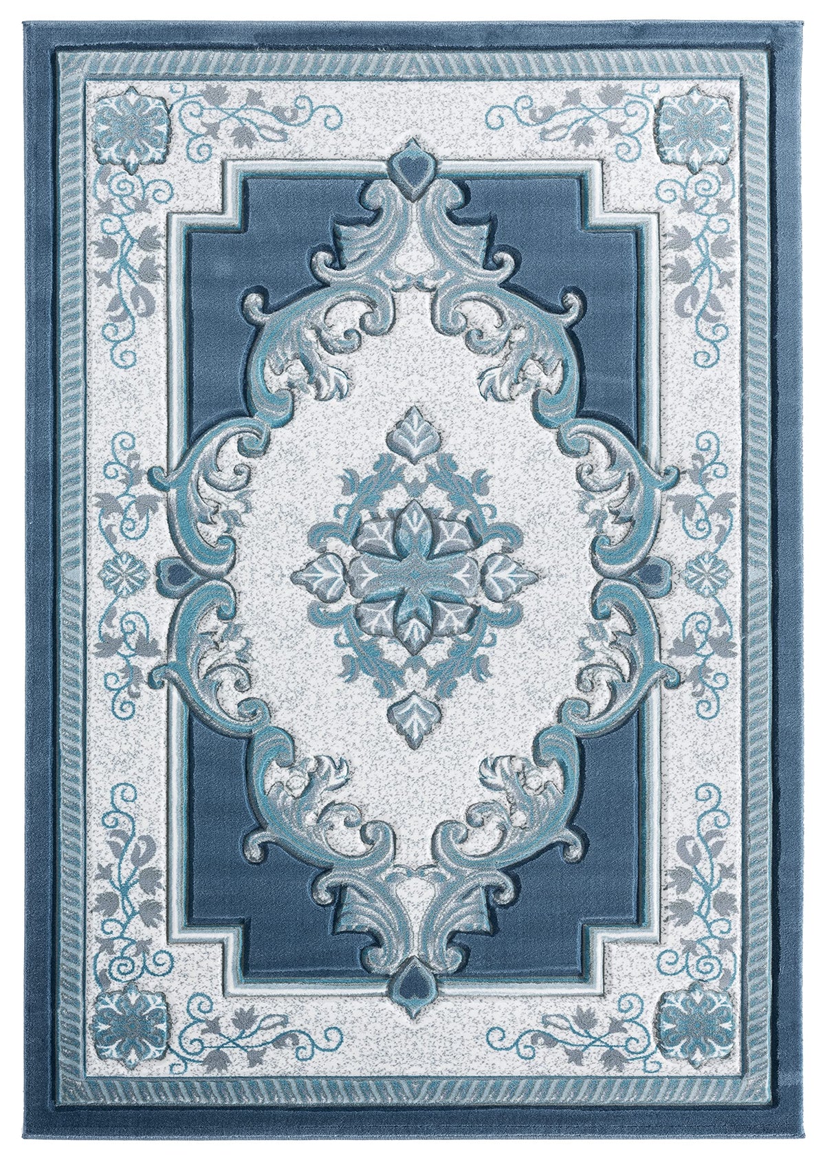 United Weavers Of America Bristol Fallon Aqua Runner Rug, 27 Inch  X 74 Inch