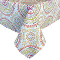 Newbridge Circle Stitch Contemporary Print Indoor/Outdoor Soil Resistant Fabric Tablecloths (60' X 120' Oblong, Multi)