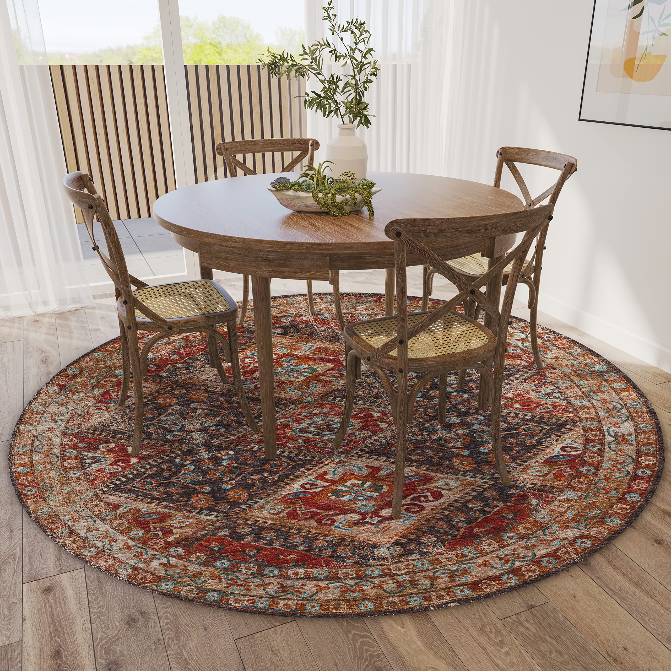 Dalyn Rugs Jericho Jc9 Canyon 4' X 4' Rectangle Soft Round Rug, Easy Clean, Non Shedding, Bedroom, Entry, Living Room, Dining Room, Kitchen Rug