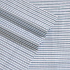 Eddie Bauer Home Sheets Cotton Percale Bedding Set, Crisp & Cool, Stylish Home Decor, Twin Xl, Ticking Stripe Blue/White