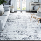 SAFAVIEH Amelia Collection 9' Square Ivory/Grey ALA700C Modern Abstract Non-Shedding Living Room Bedroom Dining Home Office Area
