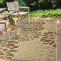 Jonathan Y Smb110A-5 Zinnia Modern Floral Textured Weave Indoor Outdoor Area Rug Bohemian Coastal Easy Cleaning Bedroom Kitchen