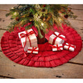 Red Burlap Ruffled Mini Xmas Tree Skirt 21