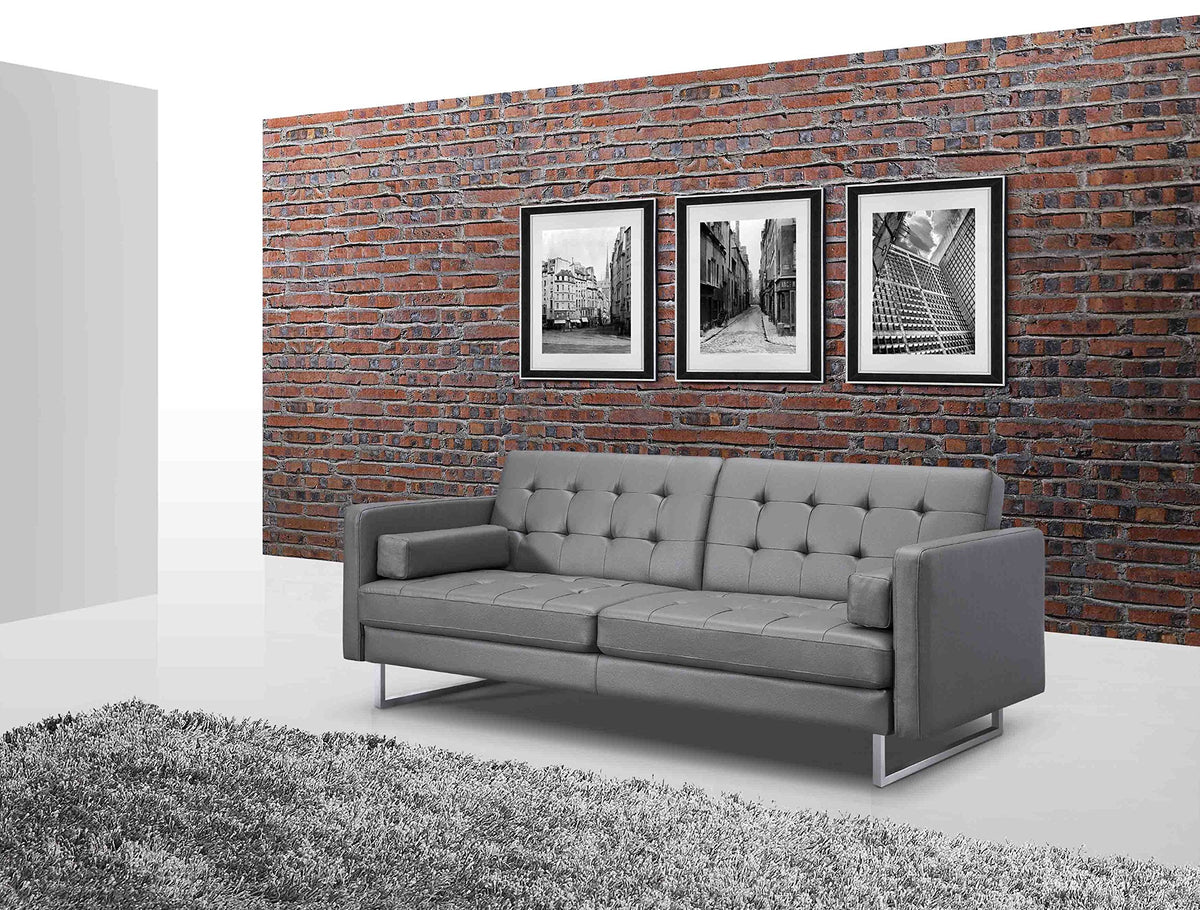 World Mod Modern Giovanni Sofa Bed, 87Lx36Wx35H, Grey