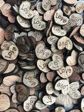 NIGHT-GRING 200pcs Rustic Wooden Love Heart Wedding Table Scatter Decoration Crafts Childrens DIY Manual Patch