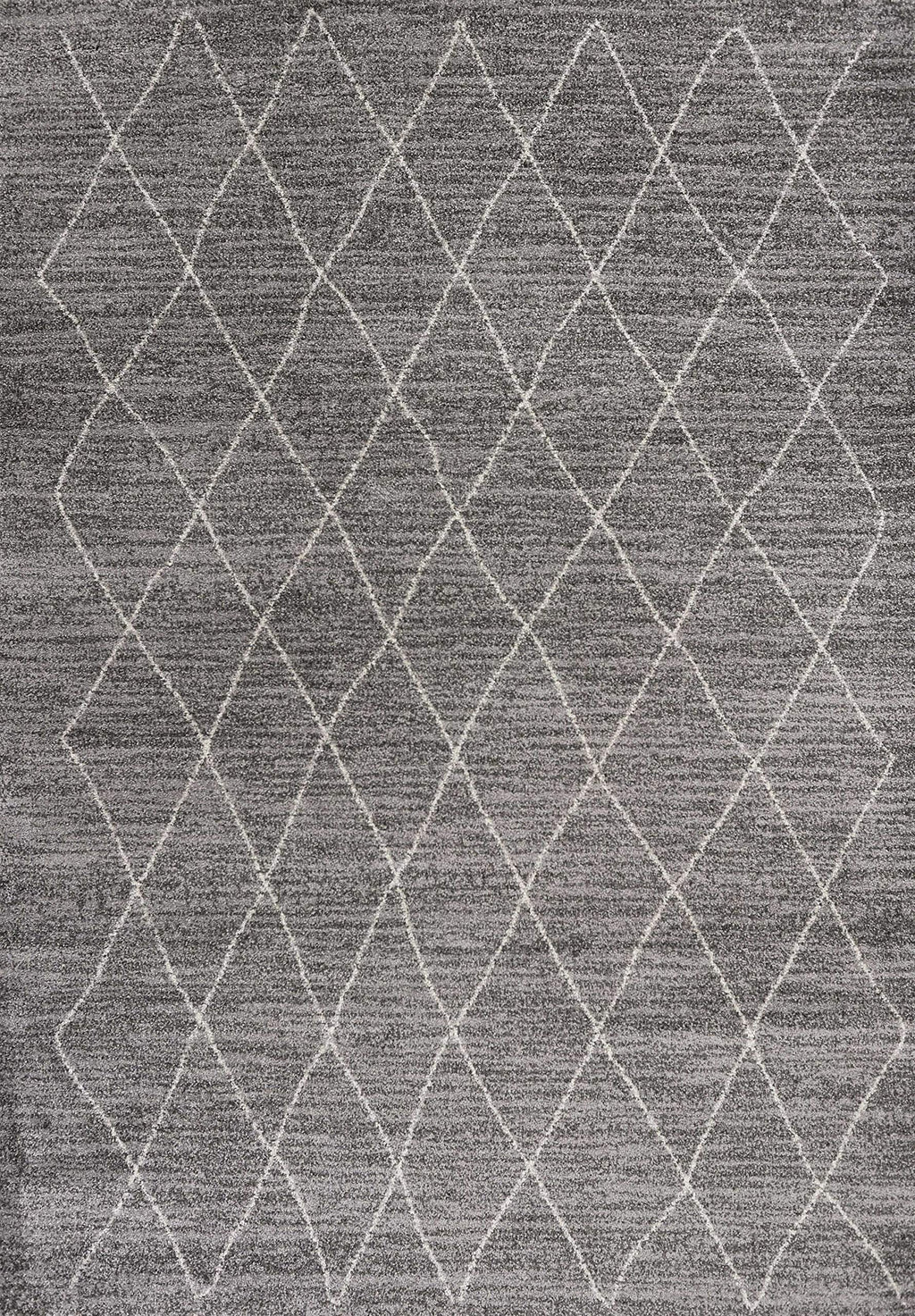 HomeRoots Polypropylene 8'x11' Grey Machine Woven Geometric Indoor Area Rug