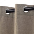 Superior Linen Textured Blackout Curtain Set of 2, Thermal Insulated Panel Pair with Grommet Top Header, Classic Natural Look Ro