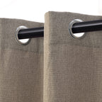 Superior Linen Textured Blackout Curtain Set of 2, Thermal Insulated Panel Pair with Grommet Top Header, Classic Natural Look Ro