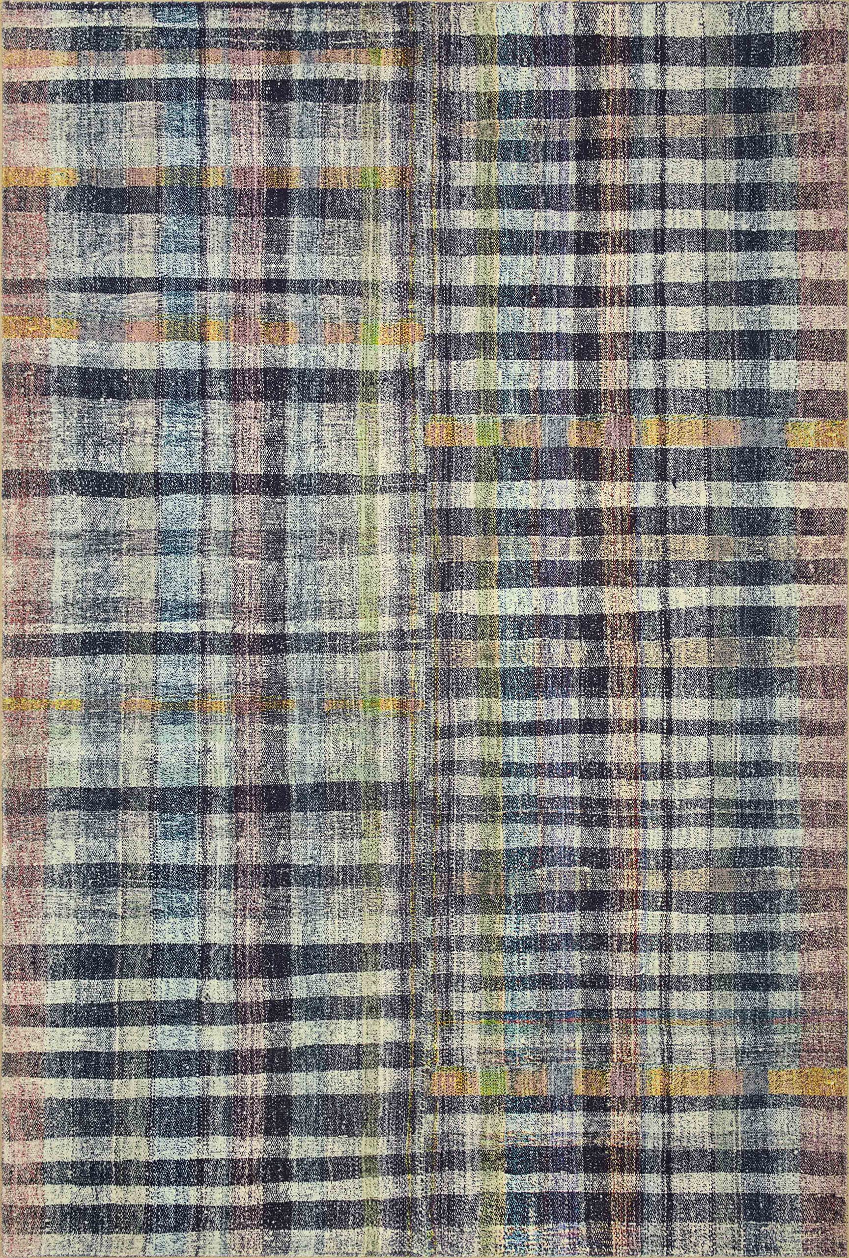 Loloi Chris Loves Julia X Humphrey Collection, Plum & Multi 2'-3'' X 11'-6'' Area Rug - Plaid Accent Rugs For Living Room, Bedro
