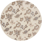 Nourison Aloha Indoor-Outdoor Beige 7?0?X Round Area Rug, Easy Cleaning, Non Shedding, Bed Room, Living Room, Dining Room, Backyard, Deck, Patio (8 Round)