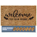 Barnyard Designs Doormat Welcome Mat for Outdoors, Large Front Door Entrance Mat, 30x17, Brown (Welcome to Our Home)