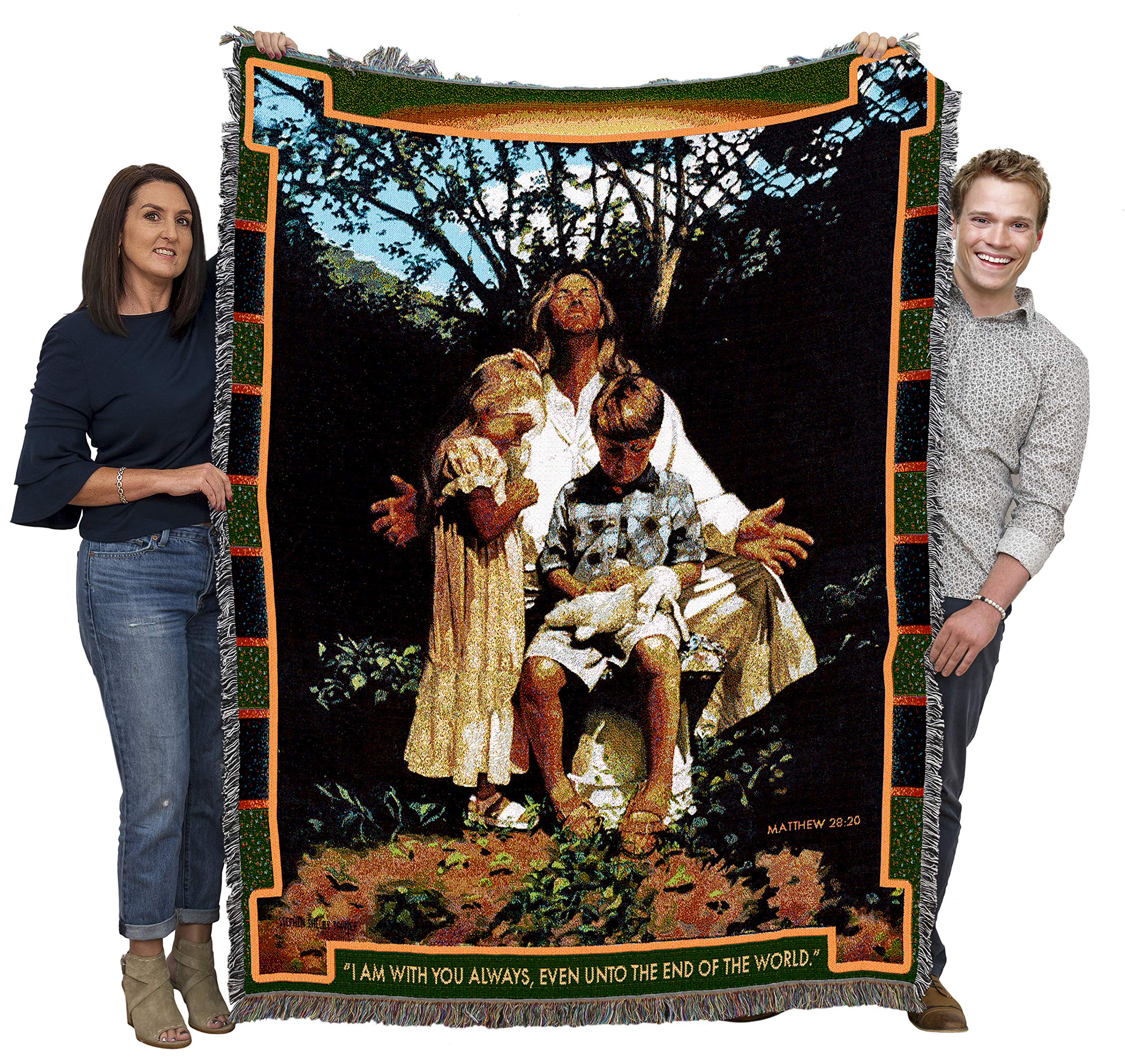 Pure Country Weavers Even In Darkness Blanket By Stephen Sawyer - I Am With You Always - Scriptures - Mathew 28:20 - Religious G