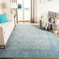 SAFAVIEH Adirondack Collection 6 Square Light Grey / Teal ADR108L Oriental Medallion Non-Shedding Living Room Bedroom Dining Ho