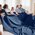 Bedsure 100% Cotton Large Blanket Oversized King For Bed - Waffle Weave Fall Blanket, Lightweight And Breathable Big Blanket, Na