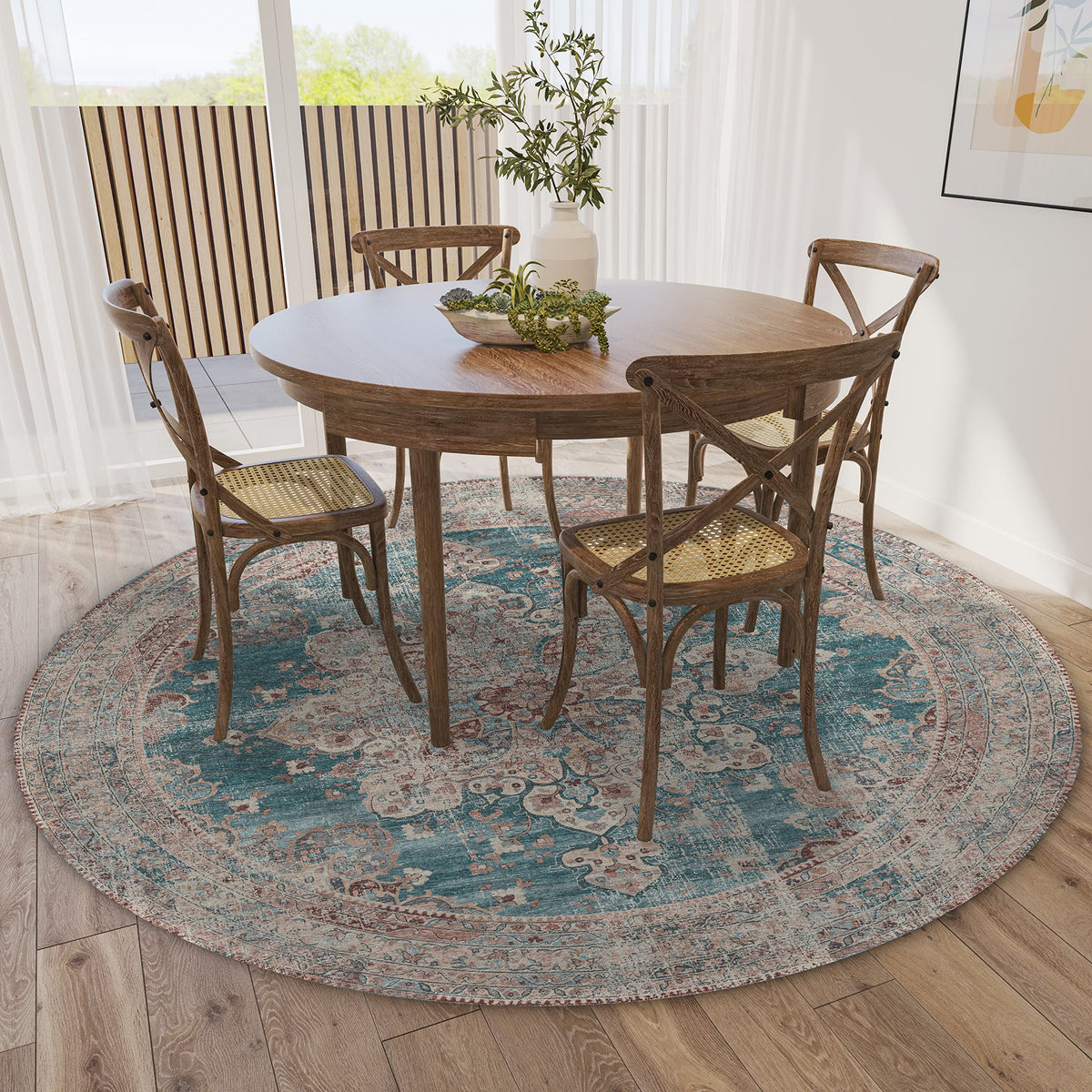 Dalyn Rugs Jericho Jc6 Riviera 6' X 6' Rectangle Soft Round Rug, Easy Clean, Non Shedding, Bedroom, Entry, Living Room, Dining Room, Kitchen Rug