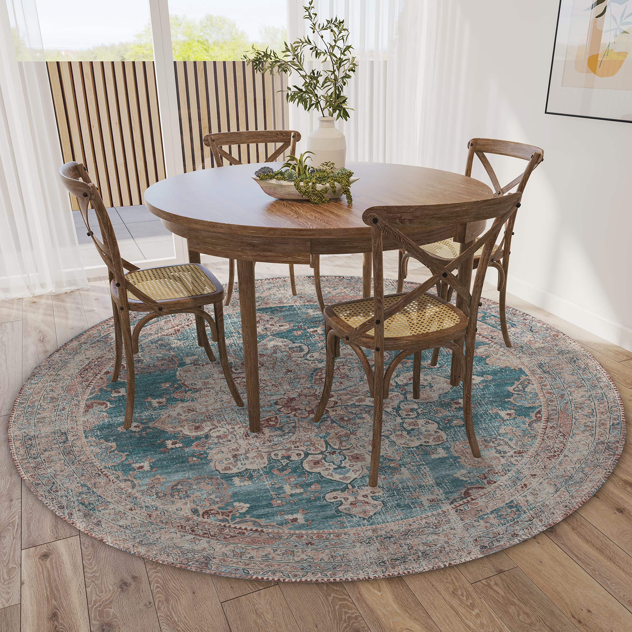 Dalyn Rugs Jericho Jc6 Riviera 6' X 6' Rectangle Soft Round Rug, Easy Clean, Non Shedding, Bedroom, Entry, Living Room, Dining Room, Kitchen Rug