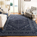 SAFAVIEH Adirondack Collection Area Rug - 8 x 10, Navy & Ivory, Oriental Medallion Design, Non-Shedding & Easy Care, Ideal for