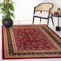 SAFAVIEH Lyndhurst Collection Area Rug - 6 x 9, Red & Black, Traditional Oriental Design, Non-Shedding & Easy Care, Ideal for 