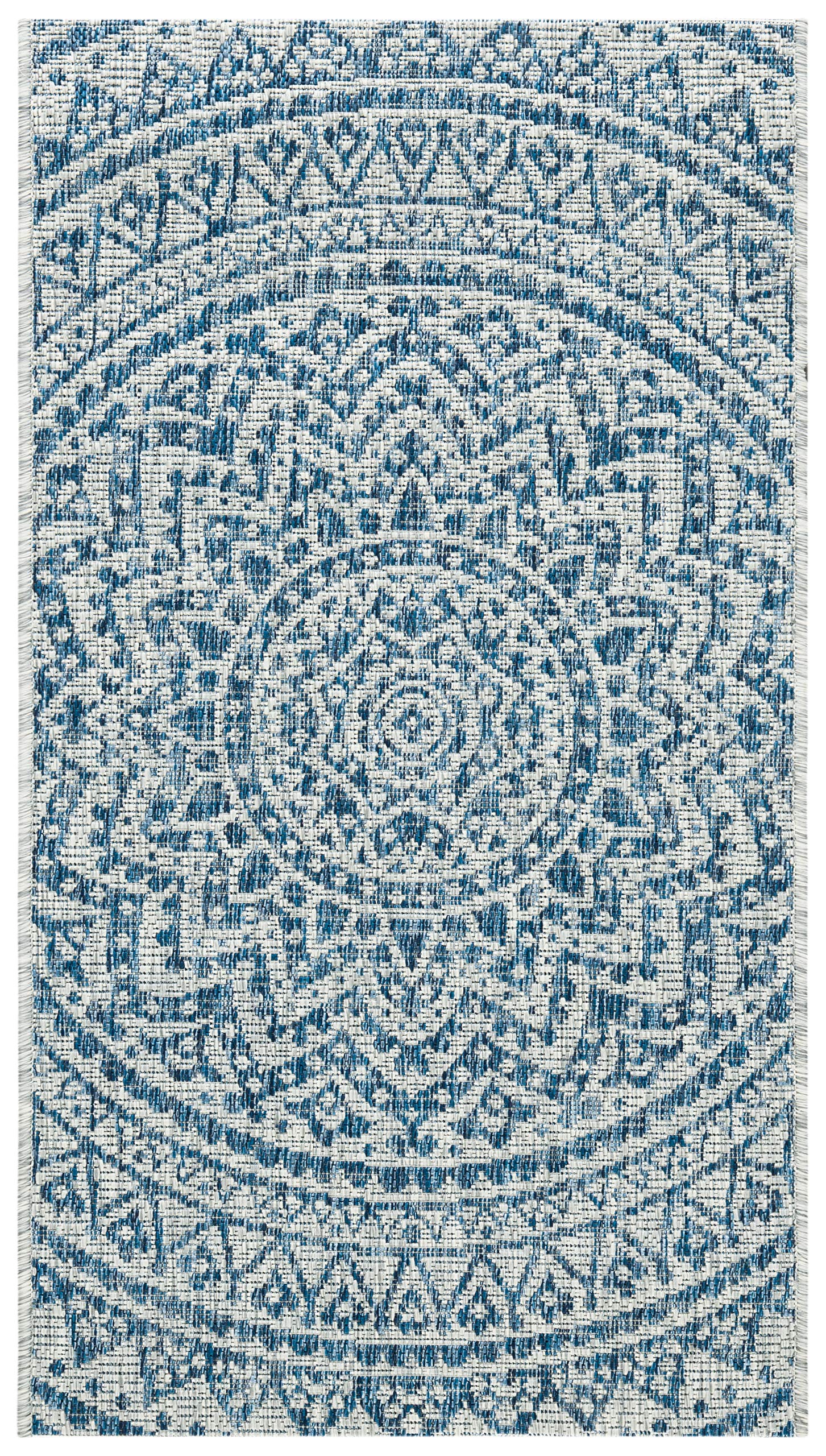 Safavieh Courtyard Collection 2' X 3'7' Grey/Blue Cy8734 Indoor/ Outdoor Patio Backyard Mudroom Accent Rug