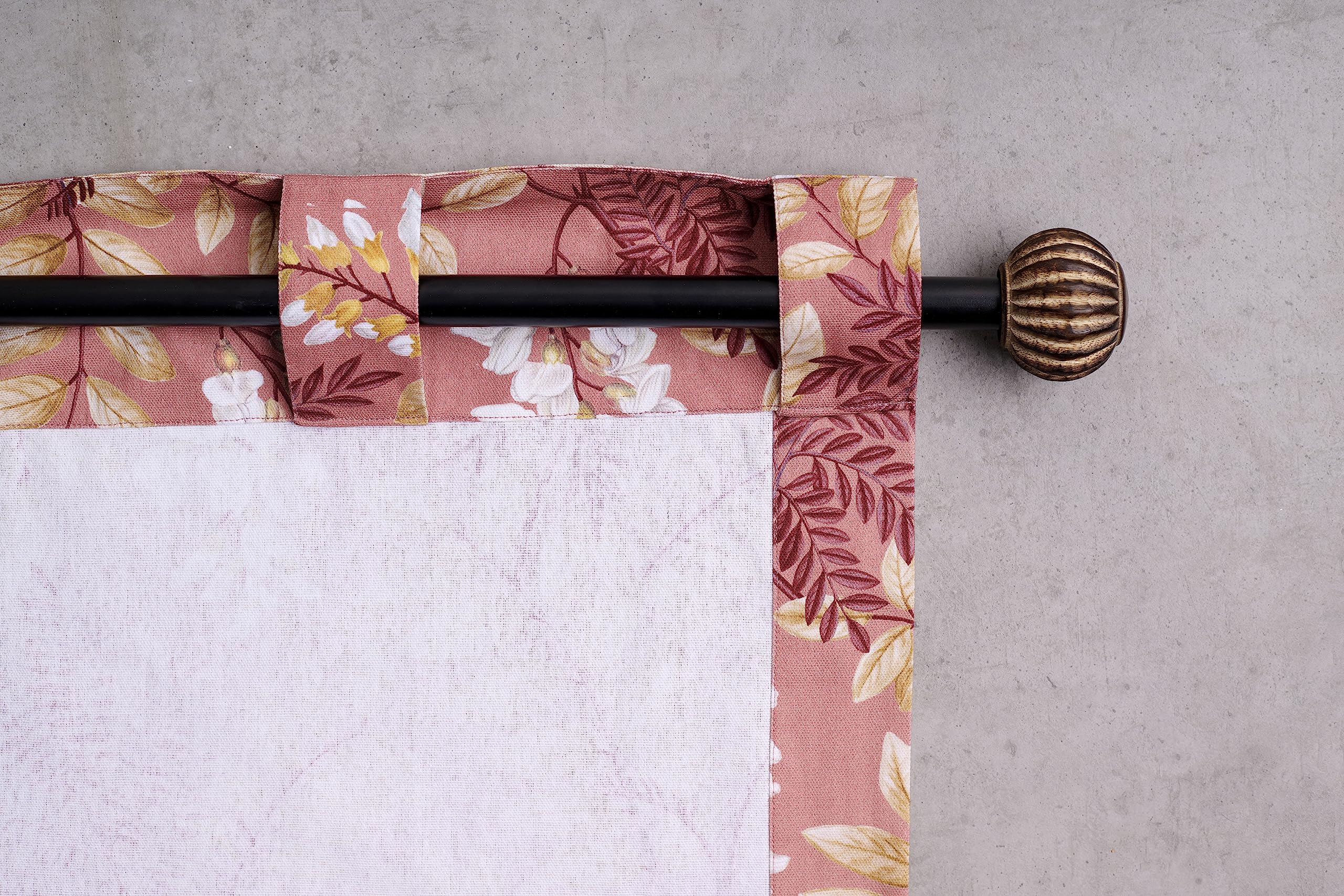 Maison D' Hermine 100% Cotton Curtain Feuillage Cameo Brown Two Panel Curtains For Living Rooms Bedrooms Offices Tailored With A