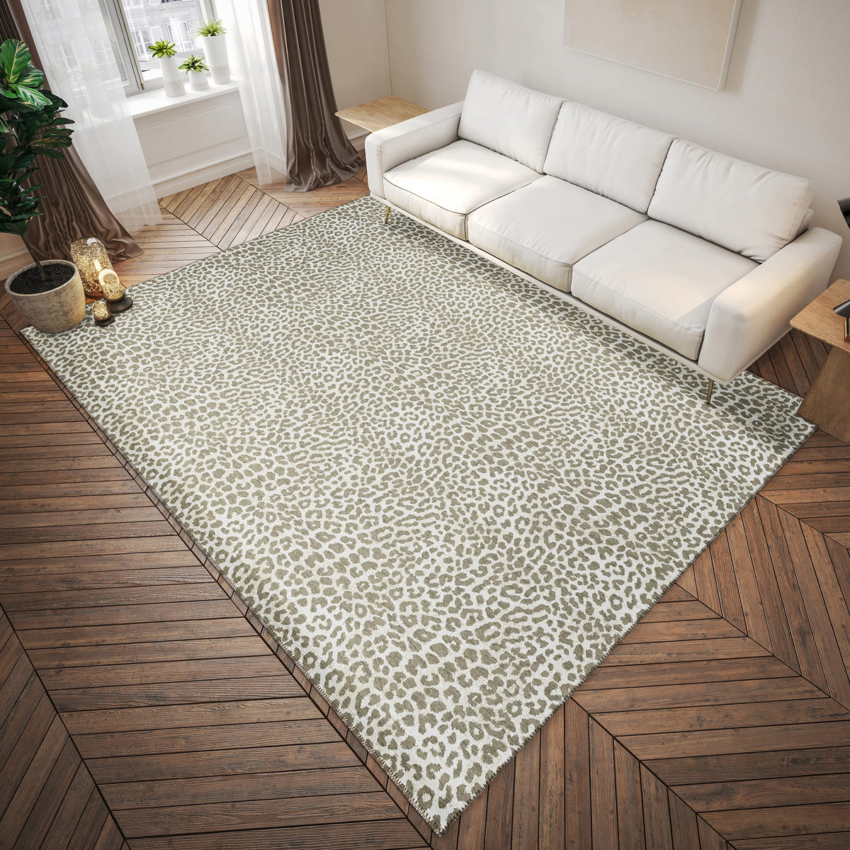 Addison Rugs Safari Asf32 Taupe Washable 10' X 14' Indoor Outdoor Area Rug, Easy Clean, Machine Washable, Non Shedding, Bedroom, Entry, Living Room, Dining Room, Kitchen, Patio Rug