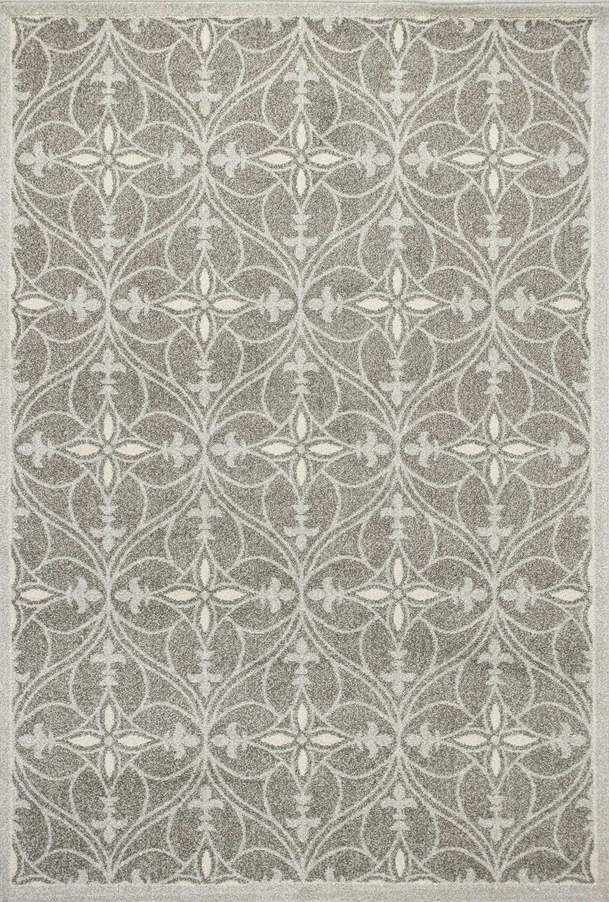 HomeRoots Decor 7'7-inch x 10'10-inch UV-Treated Polypropylene Grey Area Rug