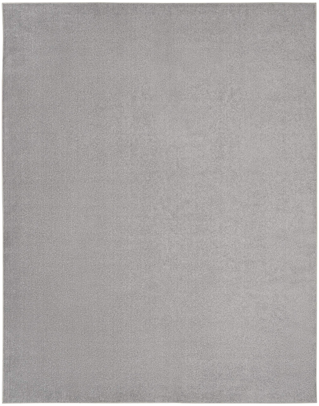 Nourison Essentials Indoor/Outdoor Silver Grey 8' X 11' Area Rug, Easy Cleaning, Non Shedding, Bed Room, Living Room, Dining Room, Backyard, Deck, Patio (8X11)