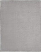Nourison Essentials Indoor/Outdoor Silver Grey 8' X 11' Area Rug, Easy Cleaning, Non Shedding, Bed Room, Living Room, Dining Room, Backyard, Deck, Patio (8X11)