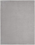 Nourison Essentials Indoor/Outdoor Silver Grey 8' X 10' Area Rug, Easy Cleaning, Non Shedding, Bed Room, Living Room, Dining Roo