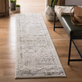 SAFAVIEH Tulum Collection Runner Rug - 2 x 9, Ivory & Grey, Moroccan Boho Distressed Design, Non-Shedding & Easy Care, Ideal f